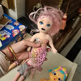 Lote 3 Barbies: Sirena, Muñeca y Bebé
