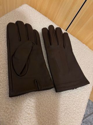 Guantes de Piel Marrón Downholme Hombre