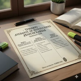 Temario de Ayundante de instituciones peninten.