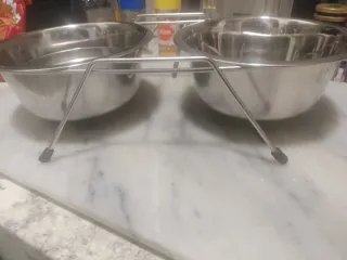 Cibo e acqua doppio per animali domestici