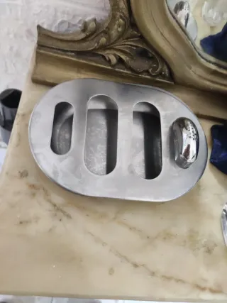 Set Porta Sale, Olio e Aceto in Metallo e vetro.