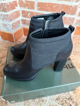 Botines G-Star Raw Piel Tacón Alto Negros