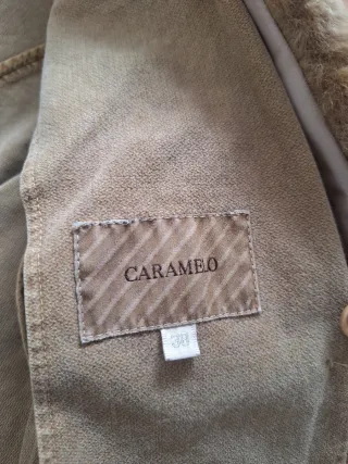 Chaqueta Caramelo Talla 38 con Pelo Desmontable