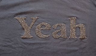 Camiseta H&M Verde Oscuro Strass Yeah XL Algodón