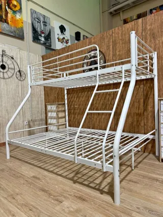 LIQUIDACION LITERA MATRIMONIAL METAL BLANCA