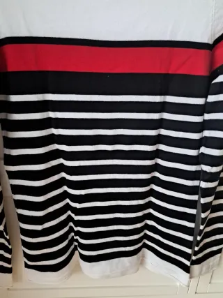 Jersey Massimo Dutti Rayas Rojo Blanco Negro