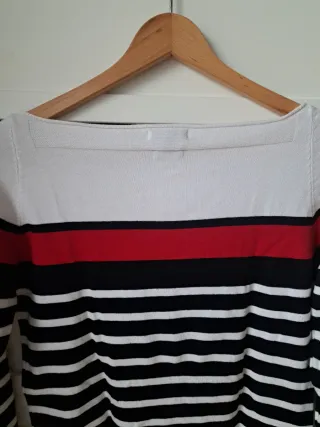 Jersey Massimo Dutti Rayas Rojo Blanco Negro