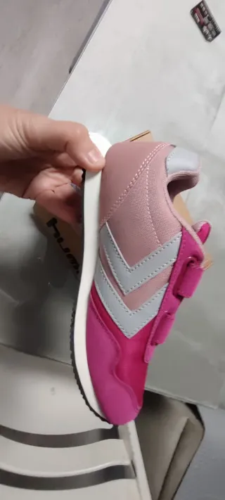 Zapatillas Hummel niña rosa velcro