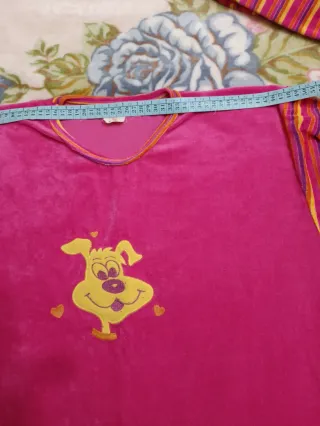 Pijama Mujer Talla XL Perro Rosa