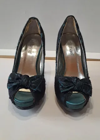 Scarpe Tulipano peep toe con fiocco 37