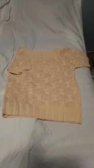 Maglia mezza manica fatta a mano in cotone