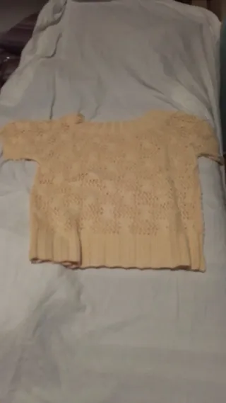 Maglia mezza manica fatta a mano in cotone