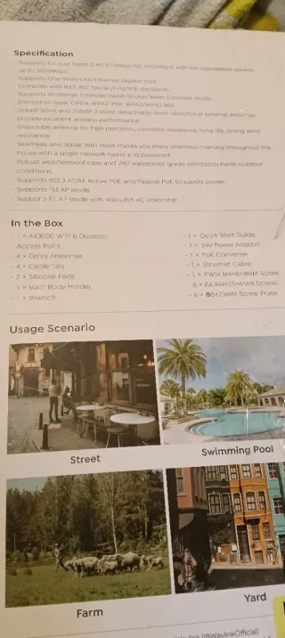 Repetidor WAVLINK WiFi 6 Outdoor AX3000