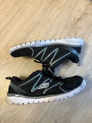 Zapatillas Skechers Hombre Negras y Grises