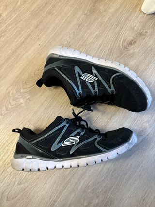 Zapatillas Skechers Hombre Negras y Grises
