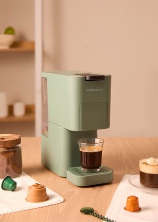 Cafetera de cápsulas CREATE verde