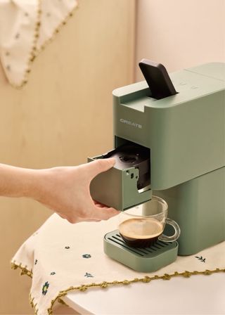 Cafetera de cápsulas CREATE verde