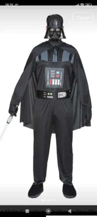 Disfraz Star Wars niño Darth Vader talla s