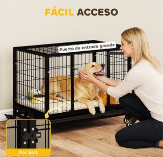 Jaula para mascotas con ruedas.