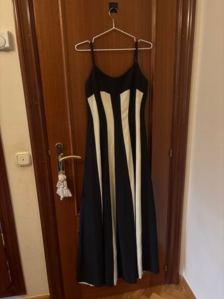 Vestido largo fiesta bicolor alta calidad