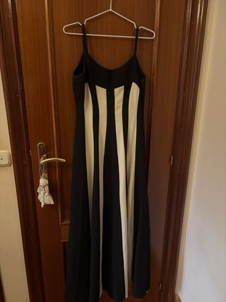 Vestido largo fiesta bicolor alta calidad