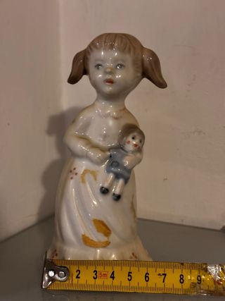 Statuina bambina ceramica vintage