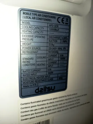 Aire Acondicionado Portátil Daitsu APD-12CR 12000