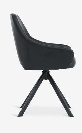 Silla giratoria polipiel negra