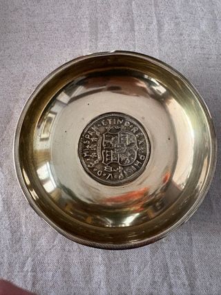 Cuenco Bronce Reproducción Moneda Antigua