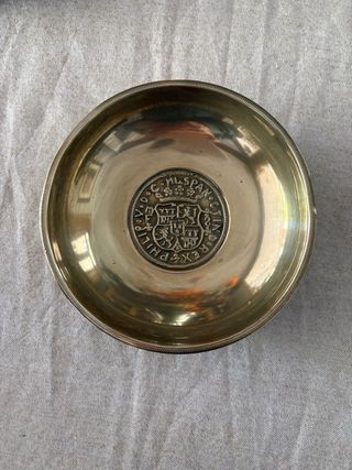 Cuenco Bronce Reproducción Moneda Antigua