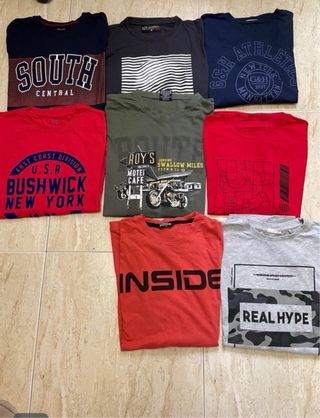 Lote 8 Camisetas Manga Larga Niño