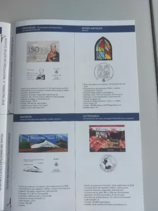 Boletín servicio filatelia de correos.