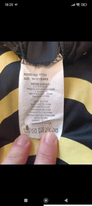 Disfraz Murciélago Esqueleto Infantil talla 10