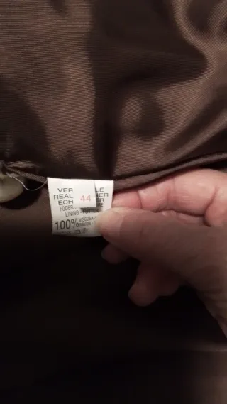 Cappotto donna vera pelle marrone