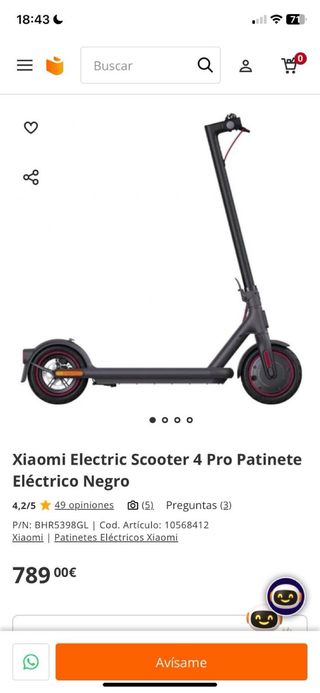 Patinete Eléctrico Xiaomi 4 Pro