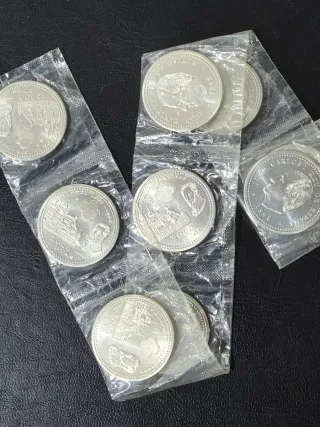 Lote 9 monedas Juan Carlos I
