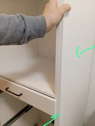 Panel lateral cobertura muebles Ikea blanco 62*240