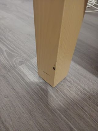 Mesa comedor madera y cristal y mesita de centro