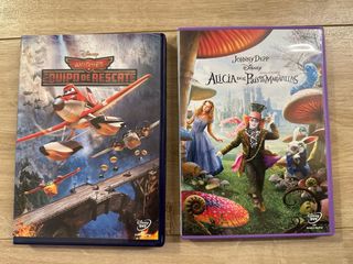 DVDs Disney: Aviones y Alicia (Español)