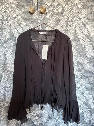Camisa Zara volantes manga acampanada