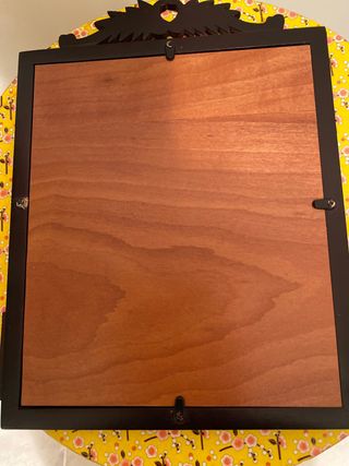 Espejo de mesa artesanal de madera