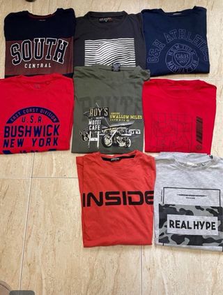 Lote 12 camisetas manga corta niño