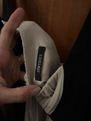 Vestido largo fiesta pedrería seda Talla 42