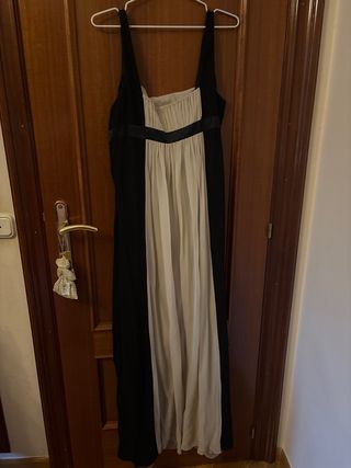 Vestido largo fiesta pedrería seda Talla 42