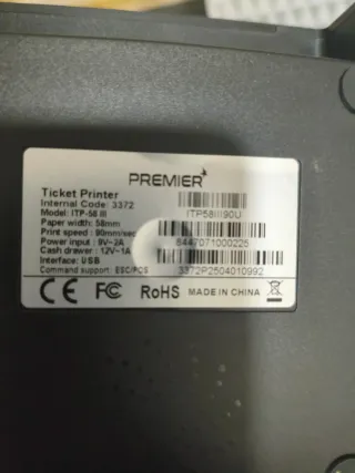 Pack Impresora Térmica 58mm + Cajón