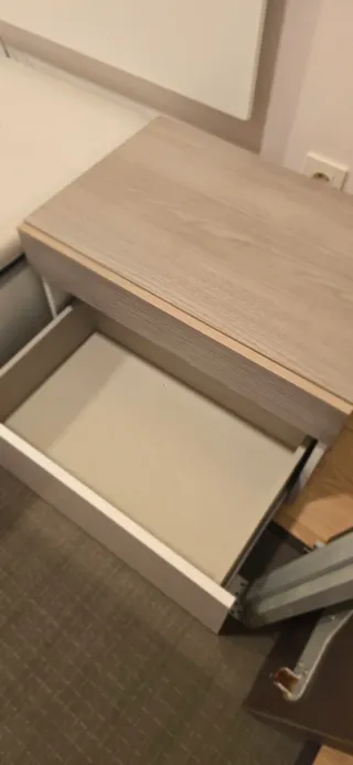 Dormitorio 135cm blanco y gris