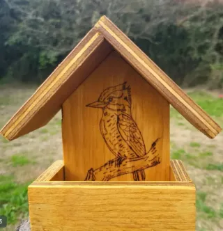 Pack 2 comederos y 2 casitas de madera