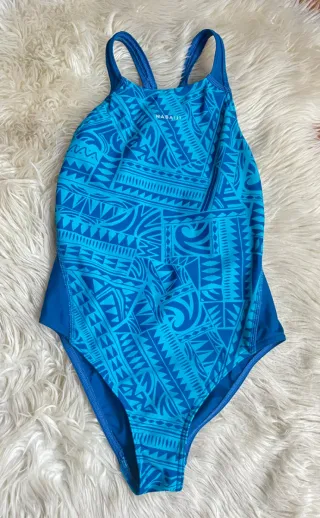 Bañador niña Nabaiji azul tribal