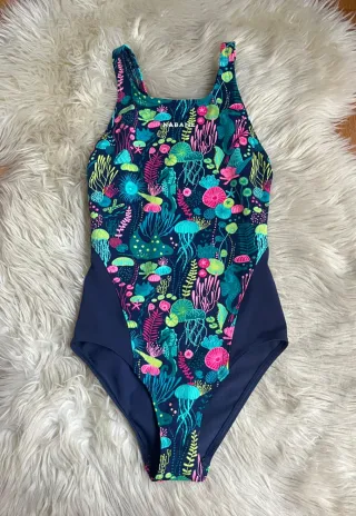 Bañador niña Nabaiji azul tribal