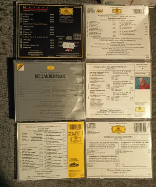 11CD Mozart DG Karajan,Bohm,Levine, Bernstein